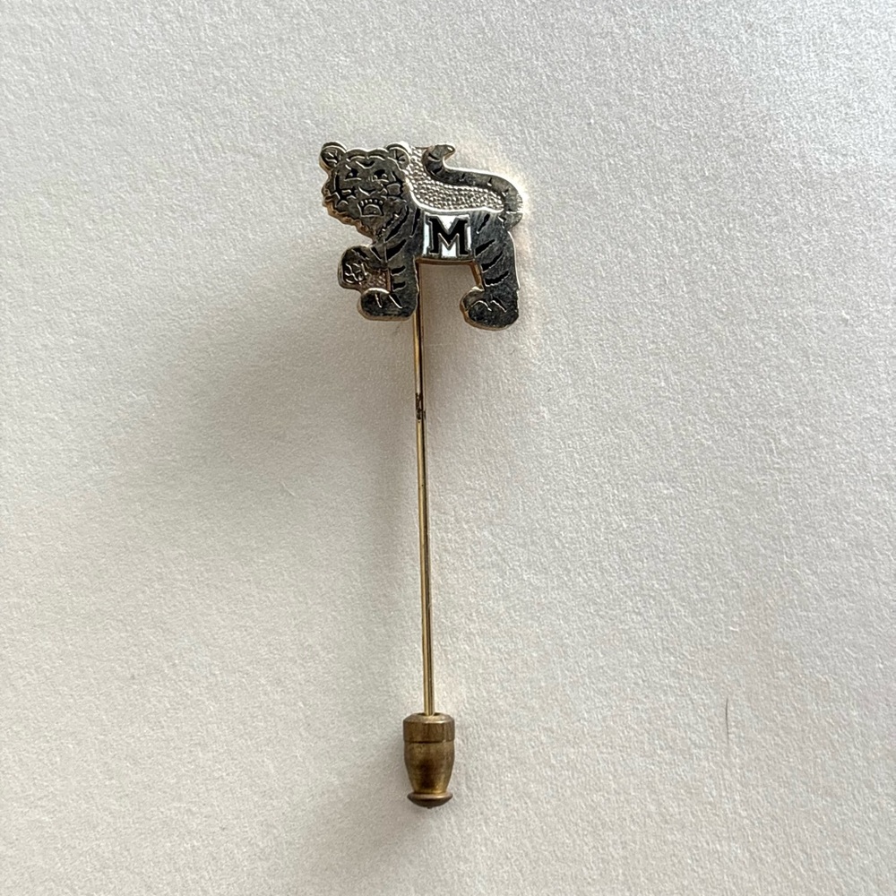 Tiger w/ M Stick Pin